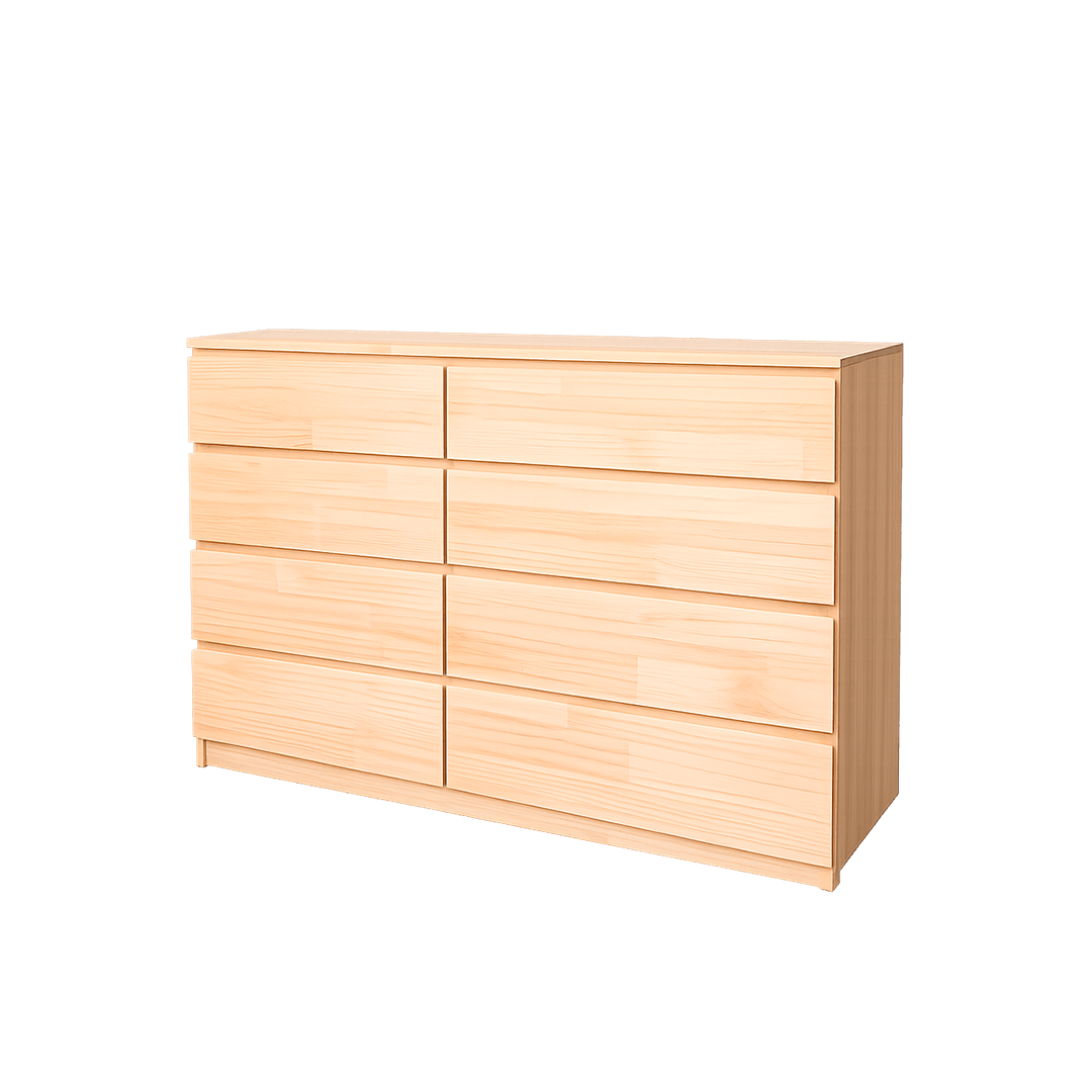 Gavetero Macizo Minimalista de 8 Gavetas