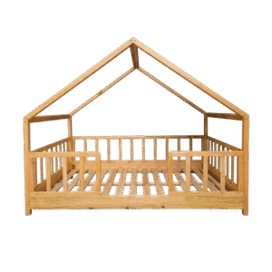 Cama Montessori Tipo Casa con Barandas Matrimonial