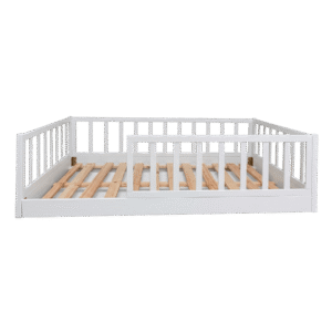 Cama Montessori con Barandas Laqueada Individual
