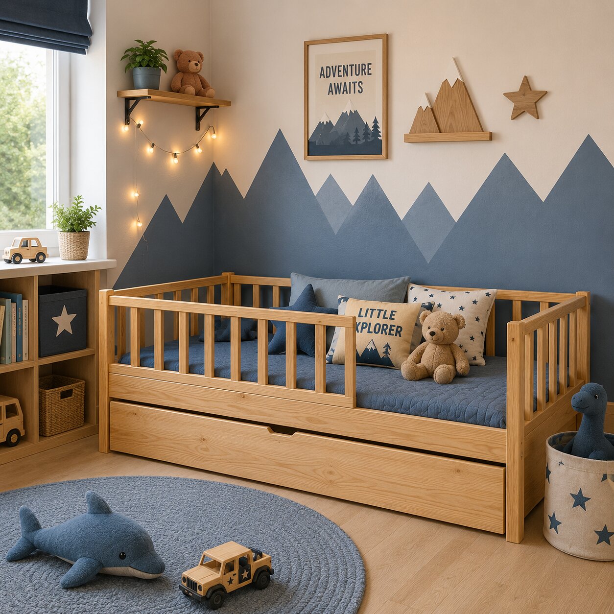 Cama Duplex (Cap. 2 Colchones) Individual Color Madera - Imagen 2