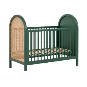 Cuna con Malla Raphia 2 Niveles 1.35 MT x 75 CM Laqueada Varios Colores